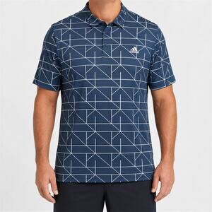 Adidas Polo Shirt Mens 2XL Geometric Golf Athletic HC5576
